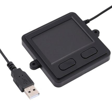 Reliable Wired USB Touchpad Mouse for Daily Computer Navigation - compact black USB touchpad with dual buttons for smooth cursor control