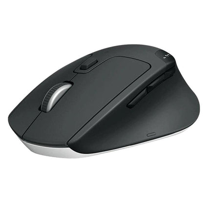 Logitech M720 Wireless Mouse for Multi-Device Connectivity and Comfort — black ergonomic wireless mouse with Bluetooth and Unifying receiver support