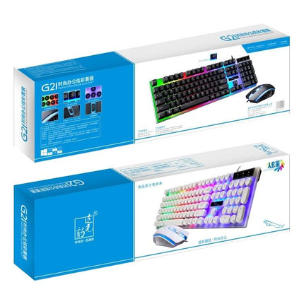 ZGB G21 Luminous Wired Keyboard and Mouse Set for Daily Use - full-size luminous wired keyboard and mouse in retail box