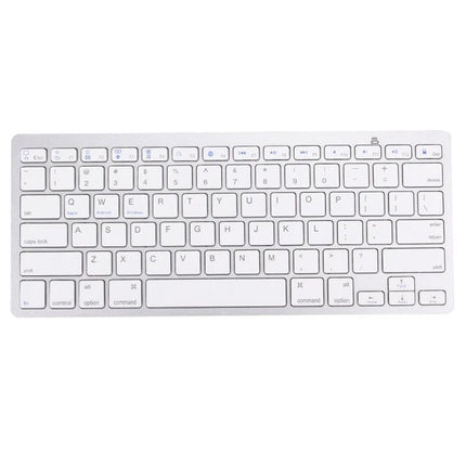 Wireless Bluetooth Keyboard for Computers and Tablets - slim white 78-key compact layout for laptops, tablets, phones, travel and remote work