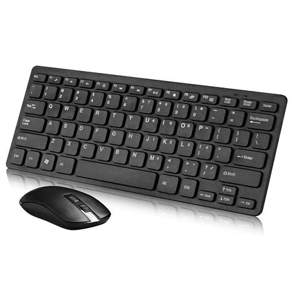 MC Saite Wireless Keyboard and Mouse Set for Daily Computing - compact 78-key keyboard with slim wireless mouse in black