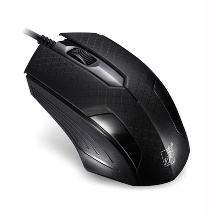 Chasing Leopard Wired Gaming Mouse with Counter Weight black ergonomic textured shell for precision gaming and smooth tracking