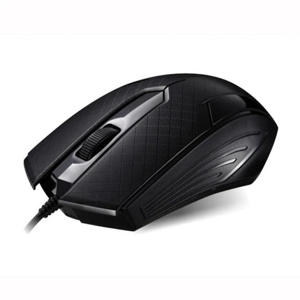 Chasing Leopard Wired Gaming Mouse with Counter Weight black ergonomic wired gaming mouse with textured grip and scroll wheel