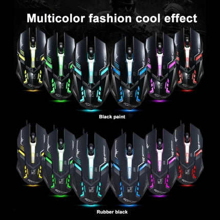 Chasing Leopard V17 Wired Gaming Mouse for Everyday Precision - multicolor LED wired ergonomic gaming mice lineup