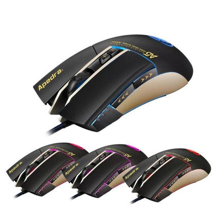 iMICE A5 Wired Gaming Mouse for Everyday Computing and Precision Control - black wired optical mouse with adjustable DPI and RGB accents