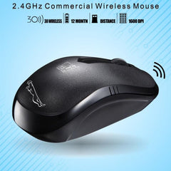 Silent Click 2.4GHz Wireless Optical Mouse - 1600 DPI Mini Mute Mice for Laptop and PC, 30m Range