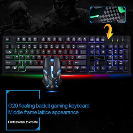 ZGB G20 Wired Mechanical Keyboard and Optical Mouse Set for Computers