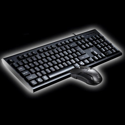 Chasing Leopard Q9 Ergonomic Keyboard and Mouse for Work and Gaming - black ergonomic keyboard and mouse set with grid-texture keys promoting wrist alignment