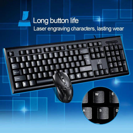 Chasing Leopard Q9 Ergonomic Keyboard and Mouse for Work and Gaming black grid textured keys ergonomic layout for long typing and gaming sessions