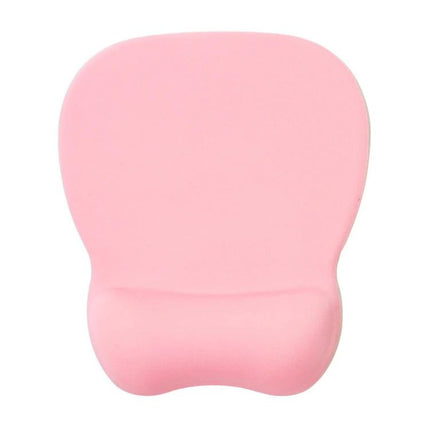 Montian Soft Memory Foam Oval Mouse Pad for Daily Use - pink ergonomic wrist support pad for typing, gaming, and long computer sessions