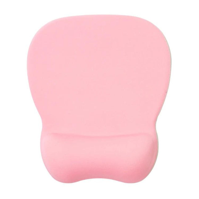 Montian Soft Memory Foam Oval Mouse Pad for Daily Use - pink ergonomic wrist support pad for typing, gaming, and long computer sessions
