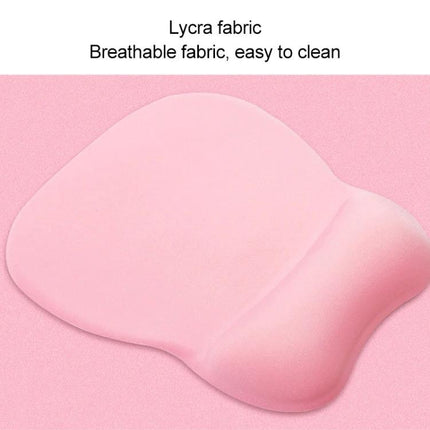 Montian Soft Memory Foam Oval Mouse Pad for Daily Use pink lycra fabric wrist support memory foam oval pad