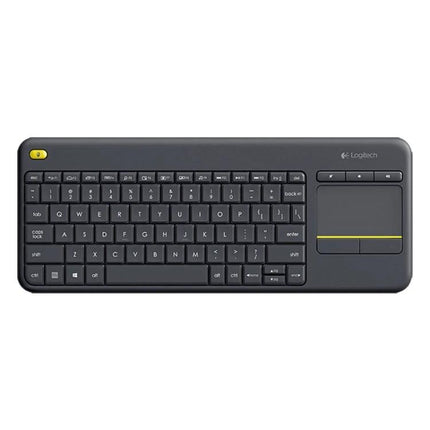 Logitech K400 Plus Wireless Keyboard for Living Room Navigation slim wireless keyboard with built-in touchpad and 10m range