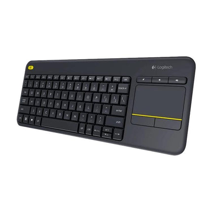 Logitech K400 Plus Wireless Keyboard for Living Room Navigation with built-in touchpad and 10-meter wireless range