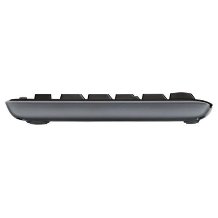 Logitech Wireless Keyboard and Mouse Set for Daily Computing slim side profile of full-size wireless keyboard designed for home office use