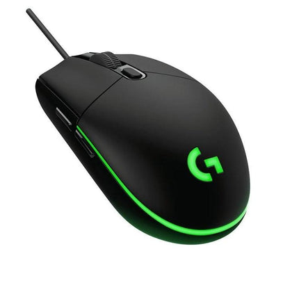 Logitech White Wired RGB Gaming Mouse for Everyday Precision Control – white wired RGB gaming mouse with ergonomic shape and glowing logo