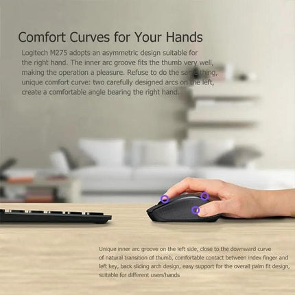 Logitech Wireless Mouse with Comfortable Right-Hand Design