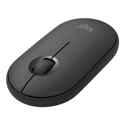 Logitech Pebble Portable Wireless Mouse with Silent Clicks - slim gray portable wireless mouse with near-silent clicks for quiet workspaces