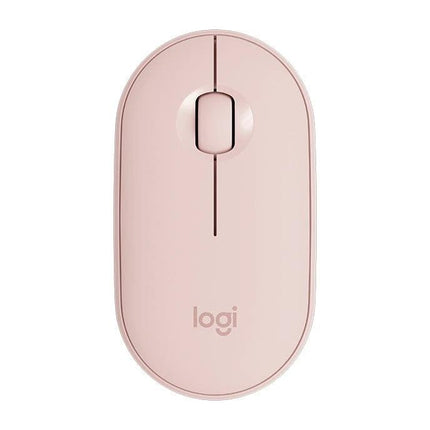 Logitech Pebble Portable Wireless Mouse with Silent Clicks - slim pink portable wireless mouse with silent clicks for quiet cafes and offices