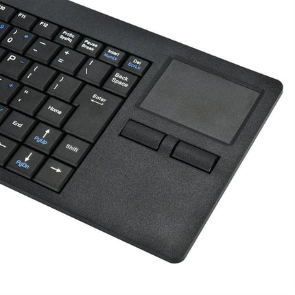 Ultra-Thin 82-Key Wired Keyboard with Touch Pad for Computers showing compact 82-key layout and integrated touchpad for space-saving typing and navigation