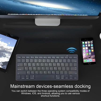 Slim Ultrathin Wireless Keyboard for Portable Daily Typing - compact Bluetooth keyboard for tablets, smartphones and laptops, ideal for travel and remote work