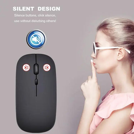 HXSJ Comfortable Wireless Mouse with Silent Clicking for Daily Use