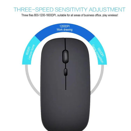 HXSJ Comfortable Wireless Mouse with Silent Clicking for Daily Use