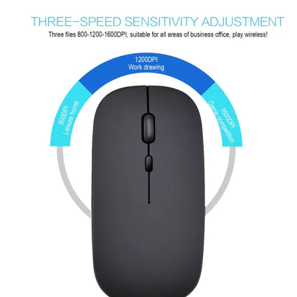 HXSJ Comfortable Wireless Mouse with Silent Clicking for Daily Use