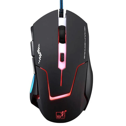 Chasing Leopard Wired Optical Gaming Mouse with Adjustable Backlight black ergonomic RGB wired gaming mouse with DPI button and side buttons