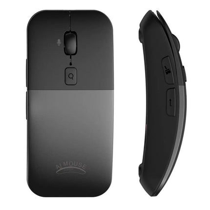 Boeleo Wireless Mouse with Voice Language Translation Capability front and side view showing translation and gesture buttons