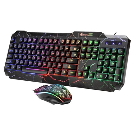 Shipadoo Gaming Keyboard and Mouse Kit for PC and Laptop wired RGB gaming keyboard and adjustable mouse set