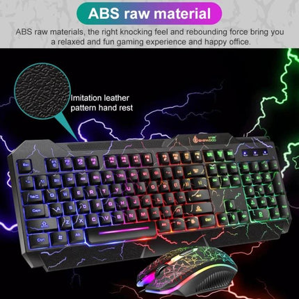 Shipadoo Gaming Keyboard and Mouse Kit for PC and Laptop wired RGB keyboard and adjustable mouse with ABS textured wrist rest