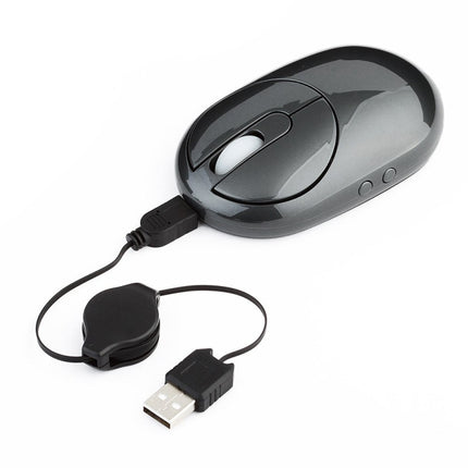 Wireless Rechargeable Mouse with Integrated USB Hub for Computers
