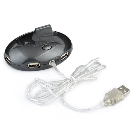 Wireless Rechargeable Mouse with Integrated USB Hub for Computers