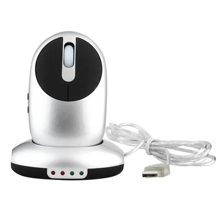 Wireless Rechargeable Mouse with Integrated USB Hub for Computers
