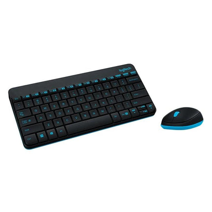 Logitech Wireless Keyboard and Mouse Set for Everyday Computing compact black keyboard and mouse, wireless, spill-resistant design for clutter-free home office