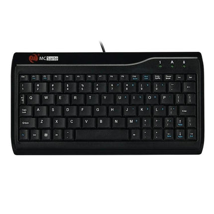 MC Saite 78-Key Wired Mini Keyboard for Everyday Computing compact black 78-key wired mini keyboard for tight workspaces and office use