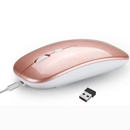 HXSJ Rechargeable Dual Mode Wireless Bluetooth Mouse for PCs