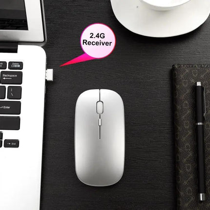 HXSJ Rechargeable Dual Mode Wireless Bluetooth Mouse for PCs