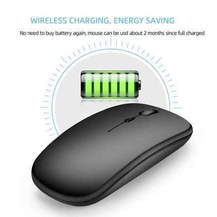 HXSJ Rechargeable Dual Mode Wireless Bluetooth Mouse for PCs
