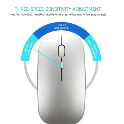 HXSJ Rechargeable Dual Mode Wireless Bluetooth Mouse for PCs
