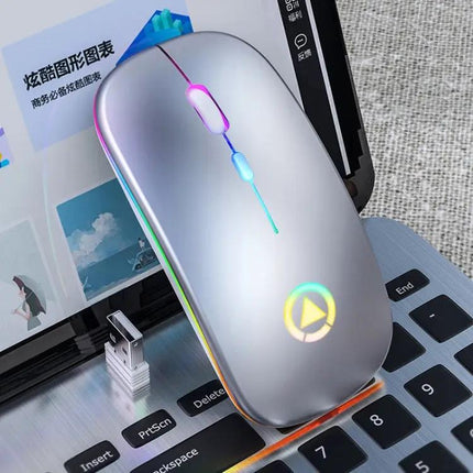YINDIAO Rechargeable Wireless Silent Mouse with RGB Light