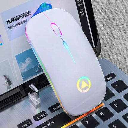 YINDIAO Rechargeable Wireless Silent Mouse with RGB Light