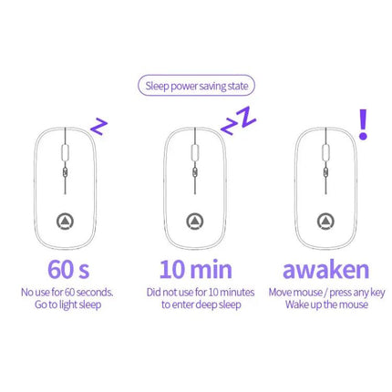 YINDIAO Rechargeable Wireless Silent Mouse with RGB Light