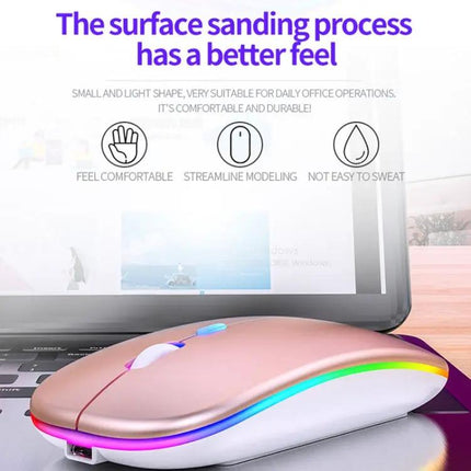 YINDIAO Rechargeable Wireless Silent Mouse with RGB Light