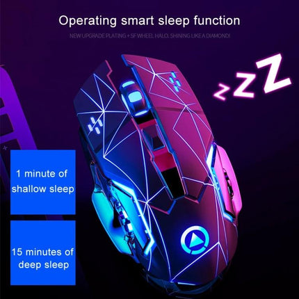 YINDIAO Wireless Silent Gaming Mouse for Everyday Precision Tasks - RGB gaming mouse showing smart sleep modes and quiet clicks