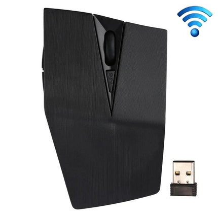 Wireless Optical Mouse with USB Receiver for Computer Use - black 6-button wireless mouse with USB 2.4GHz receiver, ergonomic design for desktop