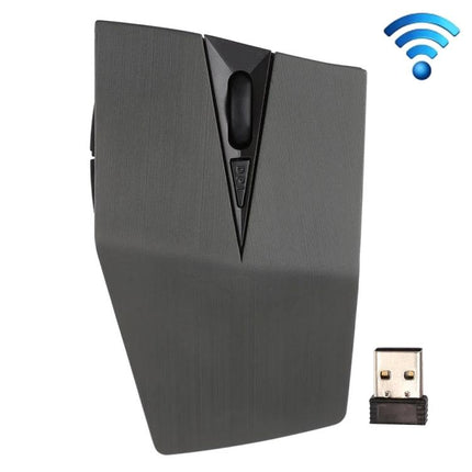 Wireless Optical Mouse with USB Receiver for Computer Use - sleek gray 6-button wireless mouse with USB 2.4GHz receiver, scroll wheel, ergonomic design