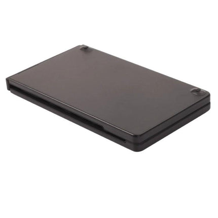 Foldable Bluetooth Keyboard with Built-in Holder for Mobile Devices compact closed view, slim portable design for travel and remote work
