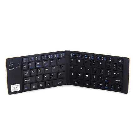 Foldable Bluetooth Keyboard with Built-in Holder for Mobile Devices — compact wireless foldable keyboard for smartphones and tablets, portable travel typing solution